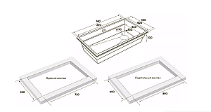 Кухонная мойка Paulmark Lumi-Multi Sink 74 LU-MULTI 74-AN антрацит купить в интернет-магазине сантехники Sanbest