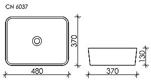 Раковина накладная Ceramica Nova Element CN6037 купить в интернет-магазине Sanbest
