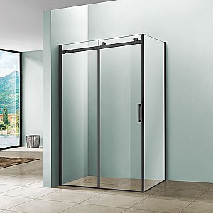 Душевой уголок Vincea Como VSR-1C1013CLB 130x100 стекло прозрачное/профиль черный купить в интернет-магазине Sanbest