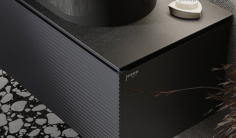 Тумба с раковиной Jorno Stone 100 антрацит для ванной в интернет-магазине Sanbest