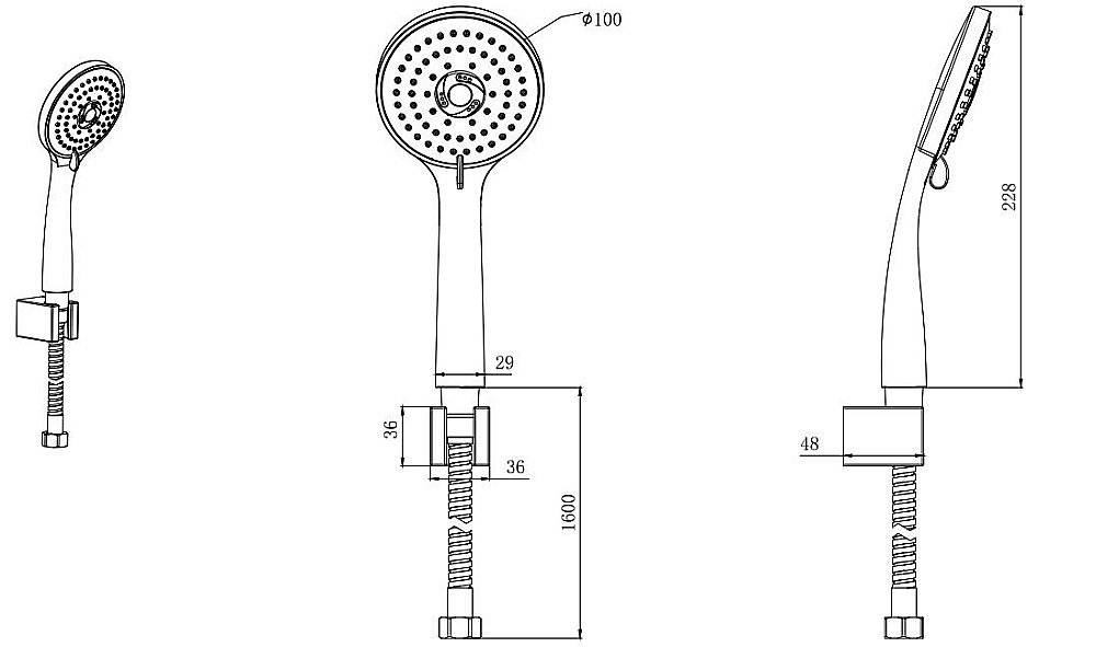 Душевая система Aquatek Вега AQ1072CR хром купить в интернет-магазине сантехники Sanbest