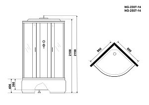 Душевая кабина Niagara NG-2307-14 купить в интернет-магазине Sanbest