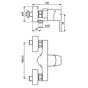 Смеситель для душа Ideal Standard Vito B0411AA купить в интернет-магазине сантехники Sanbest