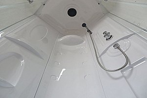 Душевая кабина Royal Bath RB90HK1-T 90x90 профиль белый/стекло прозрачное купить в интернет-магазине Sanbest