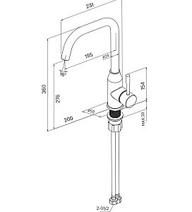 Смеситель для кухни Milardo Meal M01SBL0M05 хром купить в интернет-магазине сантехники Sanbest