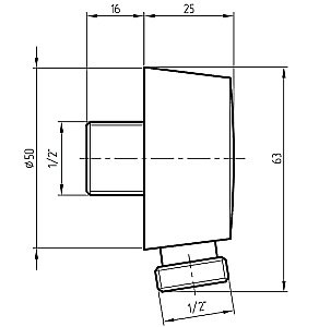 Подключение для шланга Migliore Ricambi ML.RIC-30.254.CR хром купить в интернет-магазине сантехники Sanbest