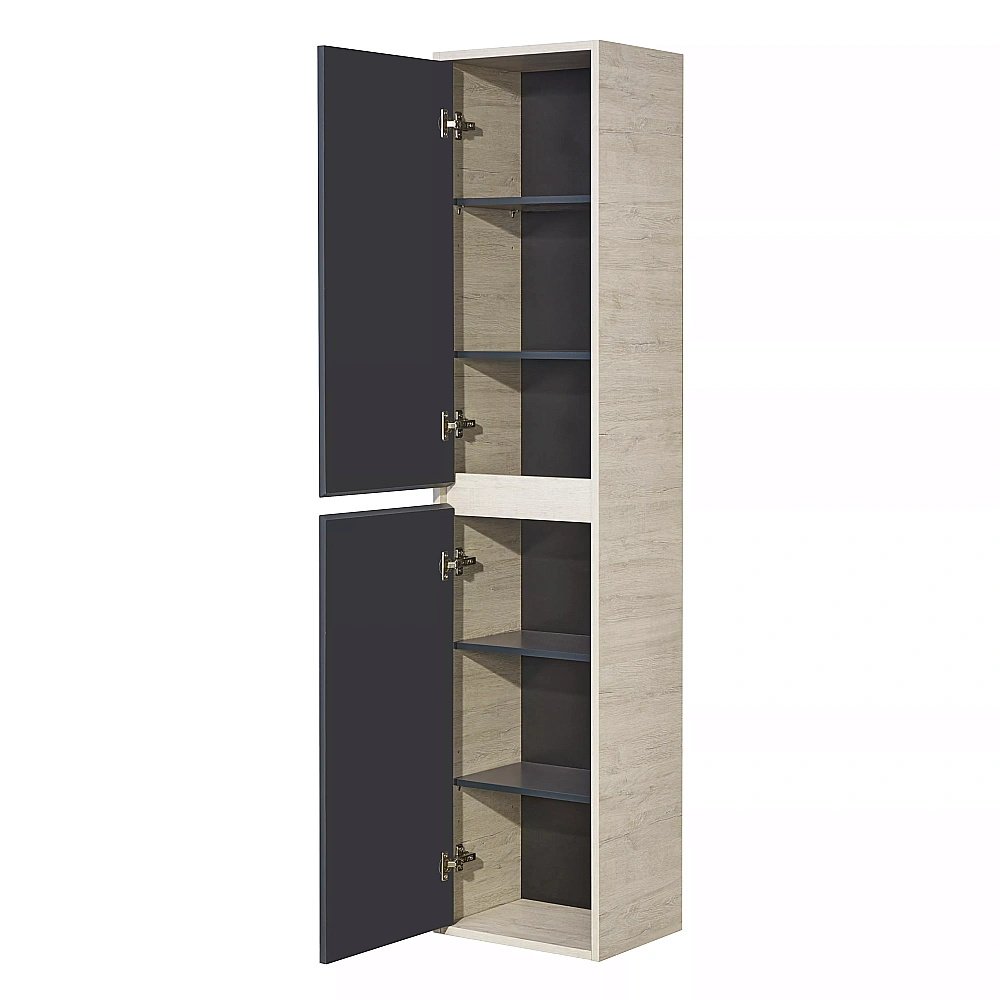 Пенал Акватон Лофт Урбан 37 графит/дуб орегон для ванной в интернет-магазине сантехники Sanbest