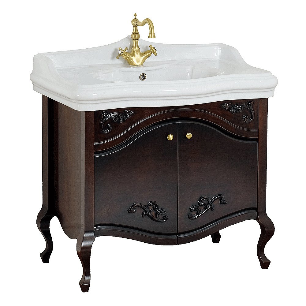 Тумба с раковиной Migliore Impero 90 Noce для ванной в интернет-магазине Sanbest