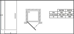 Душевая дверь Jacob Delafon CONTRA E22T80-GA 80 купить в интернет-магазине Sanbest