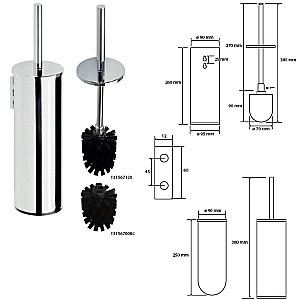 Ёршик подвесной/наполный Bemeta Omega 102313067 купить в интернет-магазине сантехники Sanbest