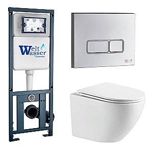 Унитаз с инсталляцией WeltWasser MARBERG 410 + MERZBACH 043 MT-WT + MAR 410 SE купить в интернет-магазине Sanbest