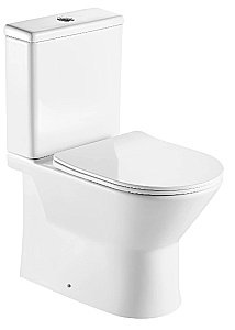 Унитаз напольный Hansmann keramik COMPACT УНИ0004 безободковый, с крышкой микролифт, с бачком купить в интернет-магазине Sanbest