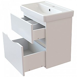 Тумба с раковиной Orange TOPLINE-Marseille TPMS60+RA белая для ванной в интернет-магазине Sanbest