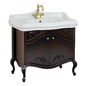 Тумба с раковиной Migliore Impero 90 Noce для ванной в интернет-магазине Sanbest