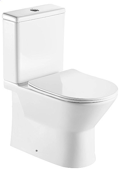 Унитаз напольный Hansmann keramik COMPACT УНИ0004 безободковый, с крышкой микролифт, с бачком купить в интернет-магазине Sanbest