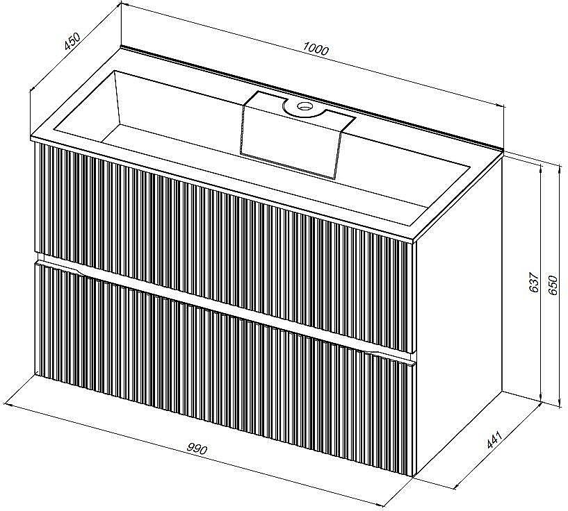 Тумба с раковиной Aquanet Джейн 100 313304 маренго для ванной в интернет-магазине Sanbest