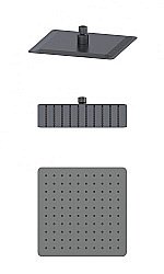 Верхний душ WONZON & WOGHAND, Темный графит (WW-88DP06-BGM) купить в интернет-магазине сантехники Sanbest