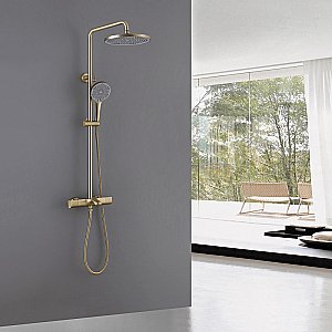 Душевая система ABBER Thermostat AF8516GL золото матовое купить в интернет-магазине сантехники Sanbest