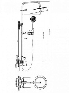 Душевая система BelBagno ANCONA-DOCM-CRM купить в интернет-магазине сантехники Sanbest