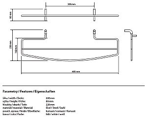 Держатель полотенец на радиатор Bemeta Rawell 134504235 купить в интернет-магазине сантехники Sanbest