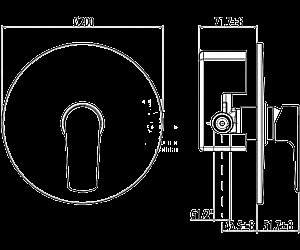 Смеситель для душа Gattoni H2omix3000 3034/30C0 купить в интернет-магазине сантехники Sanbest