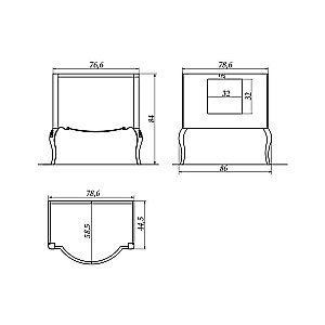 Тумба с раковиной Migliore Amelia 80 для ванной в интернет-магазине Sanbest