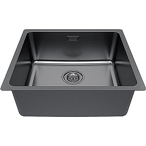Кухонная мойка Paulmark Yuni 49 YU49-GM вороненая сталь купить в интернет-магазине сантехники Sanbest