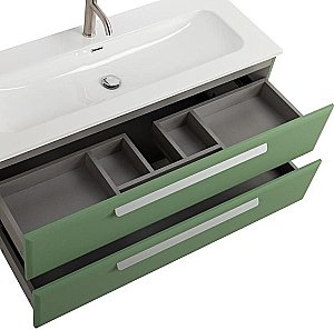 Тумба с раковиной Cezares ECO-CER-N 120 ECO-CER-N-1200-2C-SO-PS-P фисташковый софт для ванной в интернет-магазине Sanbest