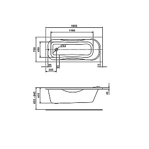 Ванна акриловая Santek Тенерифе 160x70 1.WH30.2.357 белая купить в интернет-магазине Sanbest