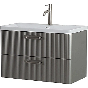 Тумба с раковиной BelBagno 80 DUE-800-2C-SO-SAT-P+BB-8076-3-80 сатин для ванной в интернет-магазине Sanbest