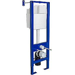 Унитаз подвесной Berges АТОМ Line 410  безободковый, с инсталляцией, белый/кнопка хром глянцевый купить в интернет-магазине Sanbest