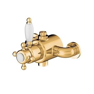 Смеситель для душа Gattoni Termostatici TSRE940D0.I oro золото купить в интернет-магазине сантехники Sanbest