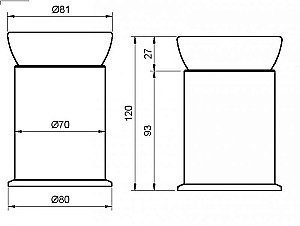 Стакан Cezares APHRODITE-TUMP-03/24 золото купить в интернет-магазине сантехники Sanbest