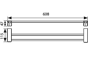 Полотенцедержатель Kaiser KH-1508 хром купить в интернет-магазине сантехники Sanbest