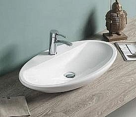 Раковина накладная Ceramalux N 72 9435 белая купить в интернет-магазине Sanbest