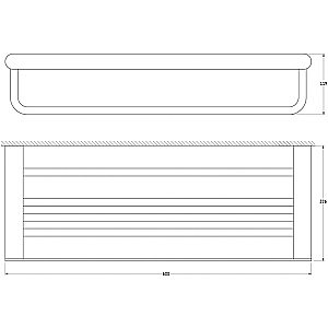 Полка Artwelle Schwarz 60 7781 черная матовая купить в интернет-магазине сантехники Sanbest