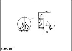 Смеситель для душа встраиваемый D&K Rhein Marx DA1394601 купить в интернет-магазине сантехники Sanbest