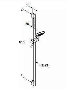 Душевой гарнитур Kludi Dive 6991005-00 хром купить в интернет-магазине сантехники Sanbest