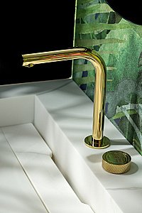 Смеситель для раковины Boheme TECH 158-G золото купить в интернет-магазине сантехники Sanbest