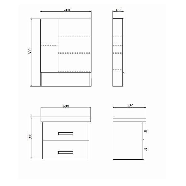 Тумба с раковиной Comforty Парма 60 для ванной в интернет-магазине Sanbest