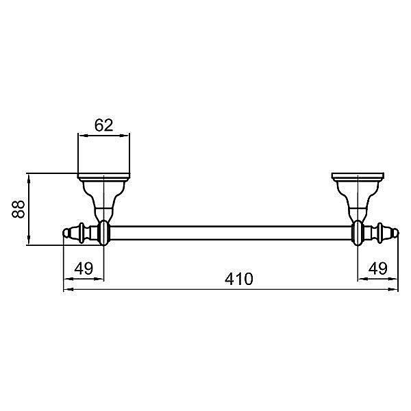 Полотенцедержатель Webert Ottocento AM500501015 купить в интернет-магазине сантехники Sanbest