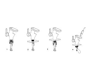 Смеситель для раковины с ирригатором Bronze de Luxe Optimal 10188B черный купить в интернет-магазине сантехники Sanbest