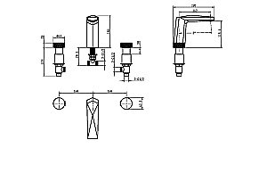 Смеситель для раковины Boheme Venturo 150-WG-ICE белый-золото/ручка ICE купить в интернет-магазине сантехники Sanbest