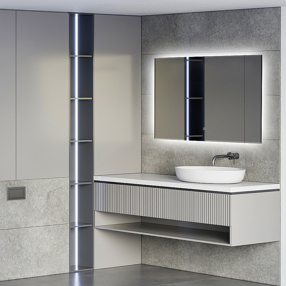 Зеркало ABBER See AG6103SL-0.8 80x60 в ванную от интернет-магазине сантехники Sanbest