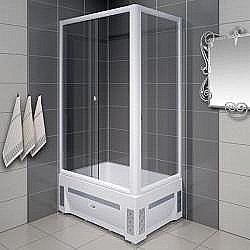 Душевой угол Радомир Верчелли 119х81 стекло прозрачное/профиль белый левый купить в интернет-магазине сантехники Sanbest