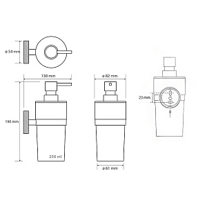 Диспенсер Bemeta Stella 166109017 хром купить в интернет-магазине сантехники Sanbest