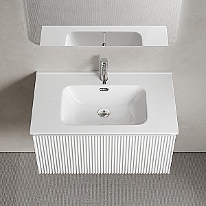 Тумба с раковиной Sancos Snob R 1.0 SNR1.080W/CN7005 Bianco для ванной в интернет-магазине Sanbest