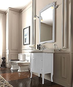 Тумба с раковиной Kerasan Retro 73 белая матовая для ванной в интернет-магазине Sanbest