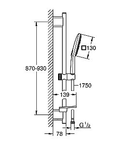 Душевая гарнитура Grohe Rainshower SmartActive 26586LS0 купить в интернет-магазине сантехники Sanbest