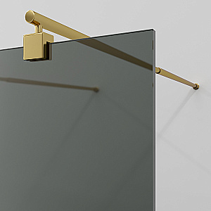 Душевое ограждение WasserKRAFT Vechte 60W46PG-TG 110 фиксатор золото глянцевое/стекло тонированное купить в интернет-магазине Sanbest